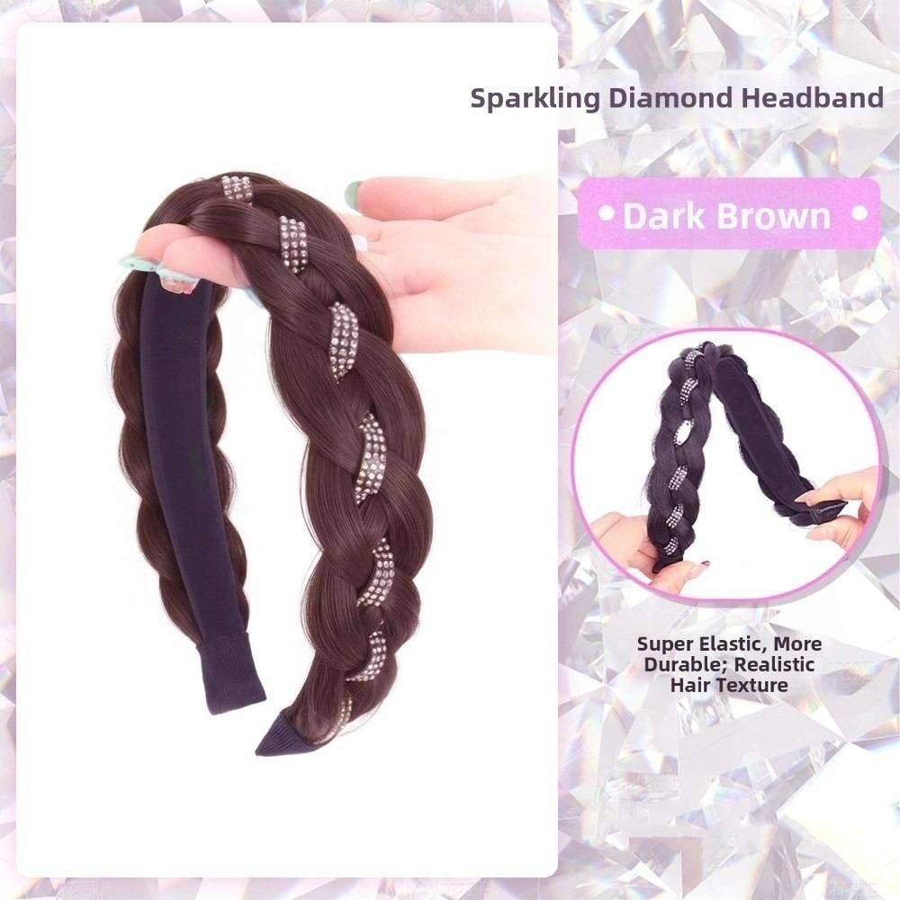 Head Hoop Rhinestones Twist Braided Hairband Elegant Fishbone Braids Hair Bands Party темно-коричневого кольору
Head Hoop Rhinestones Twist Braided Hairband Elegant Fishbone Braids Hair Bands Party темно-коричневого кольору