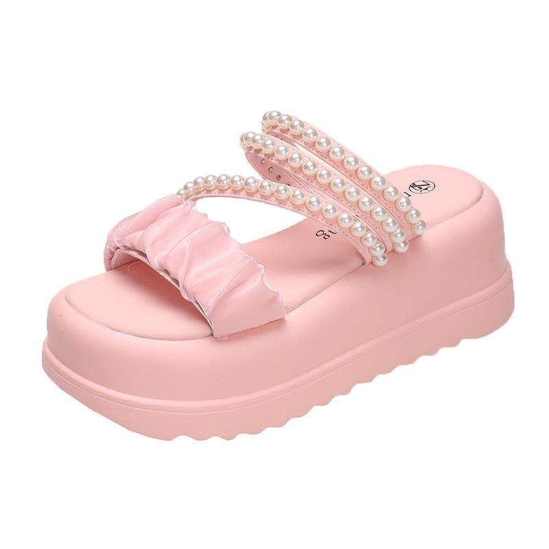 Summer new fairy style platform sandals women French two wear pearl women s shoes low top platform cool slippers women 39
Summer new fairy style platform sandals women French two wear pearl women s shoes low top platform cool slippers women 39