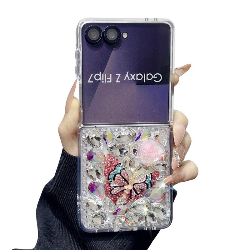 Colorful Rhinestone Butterfly Case with Lanyard for Samsung Z Flip Series (Z Flip 7/6/5/4) Supports ZFlip6
Colorful Rhinestone Butterfly Case with Lanyard for Samsung Z Flip Series (Z Flip 7/6/5/4) Supports ZFlip6