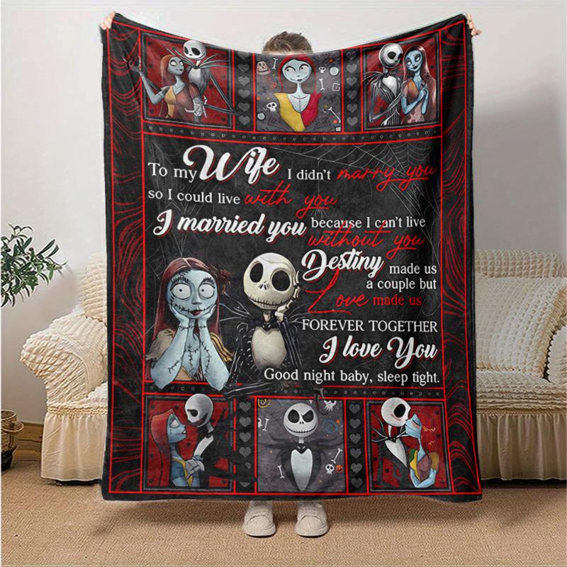 1pc, Cozy Nightmare Before Christmas Home Decor Blanket: Perfect Gift for Your Wife, Ideal Flannel Throw for Bedroom, Living Room, Travel, Camping, Ca 130x150cm
1pc, Cozy Nightmare Before Christmas Home Decor Blanket: Perfect Gift for Your Wife, Ideal Flannel Throw for Bedroom, Living Room, Travel, Camping, Ca 130x150cm