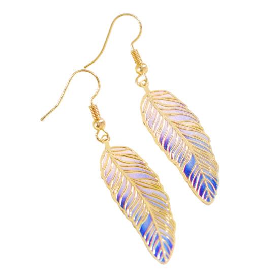 1 Pair Hook Earrings Retro Style Gradient Color Enamel Technology Gold-Plated Edges Feather Shape Drop
1 Pair Hook Earrings Retro Style Gradient Color Enamel Technology Gold-Plated Edges Feather Shape Drop