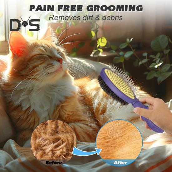 Pet Double Sided Comb 3 in 1 Dog Grooming Brush with Ergonomic Handle Pet Bath Massage Brush Gift for Dogs Cats A
Pet Double Sided Comb 3 in 1 Dog Grooming Brush with Ergonomic Handle Pet Bath Massage Brush Gift for Dogs Cats A