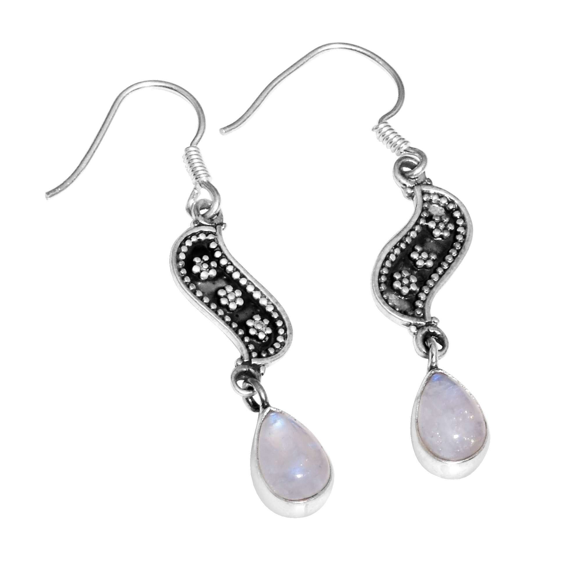 Rainbow Moonstone Gemstone Earrings Solid 925 Sterling Silver Handmade Earrings Jewelry Gift For Women And Girls E-3813
Rainbow Moonstone Gemstone Earrings Solid 925 Sterling Silver Handmade Earrings Jewelry Gift For Women And Girls E-3813