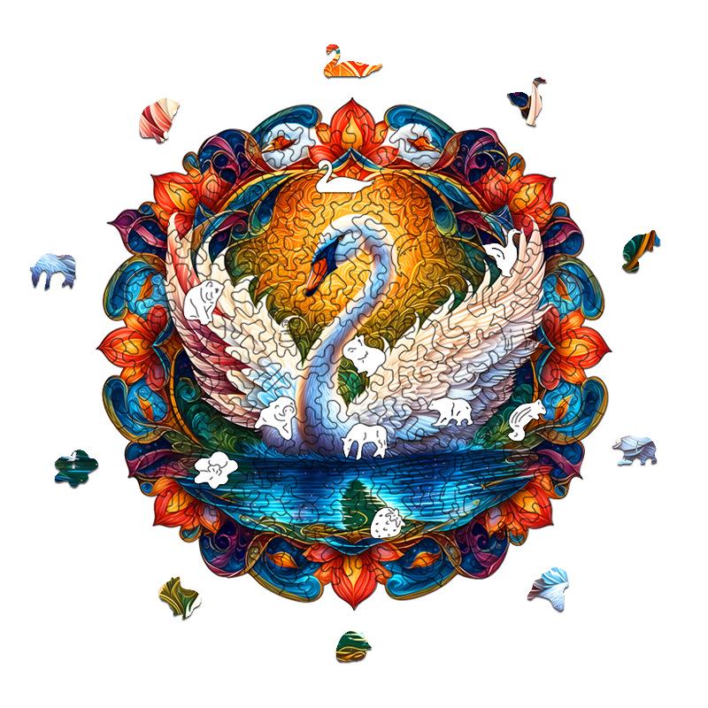 3D Wooden Animal Jigsaw Puzzle - Irregular Stereo Design for Independent Play Exclusive - Swan Lake A5, Paper Box
3D Wooden Animal Jigsaw Puzzle - Irregular Stereo Design for Independent Play Exclusive - Swan Lake A5, Paper Box
