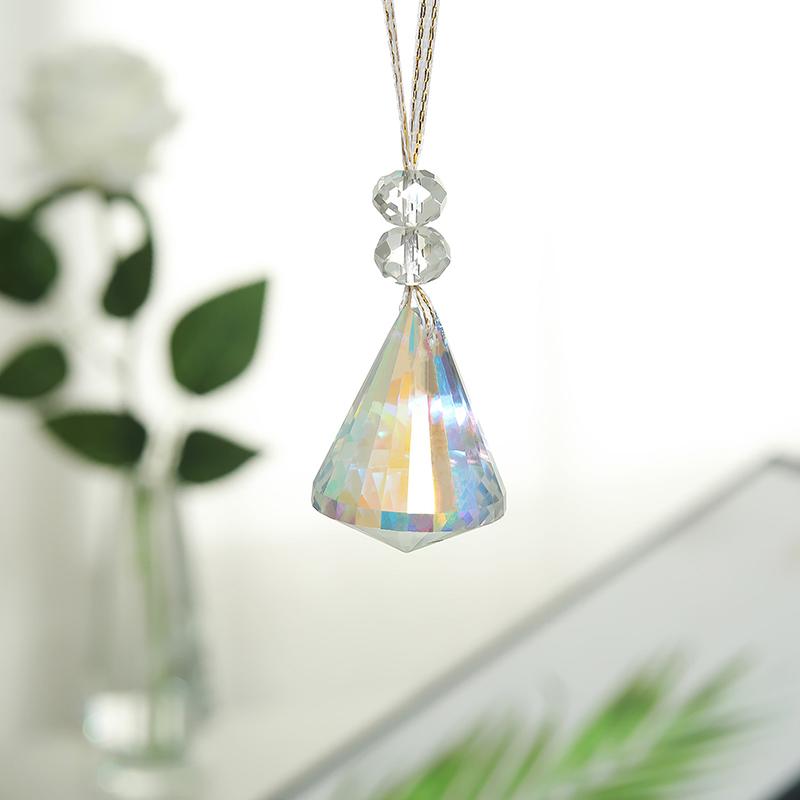 Кристальные колокольчики ветра Ловец солнца Форма сердца Колокольчики ветра Подвесное украшение Украшение для дома и сада Кристальный радужный ловец солнца