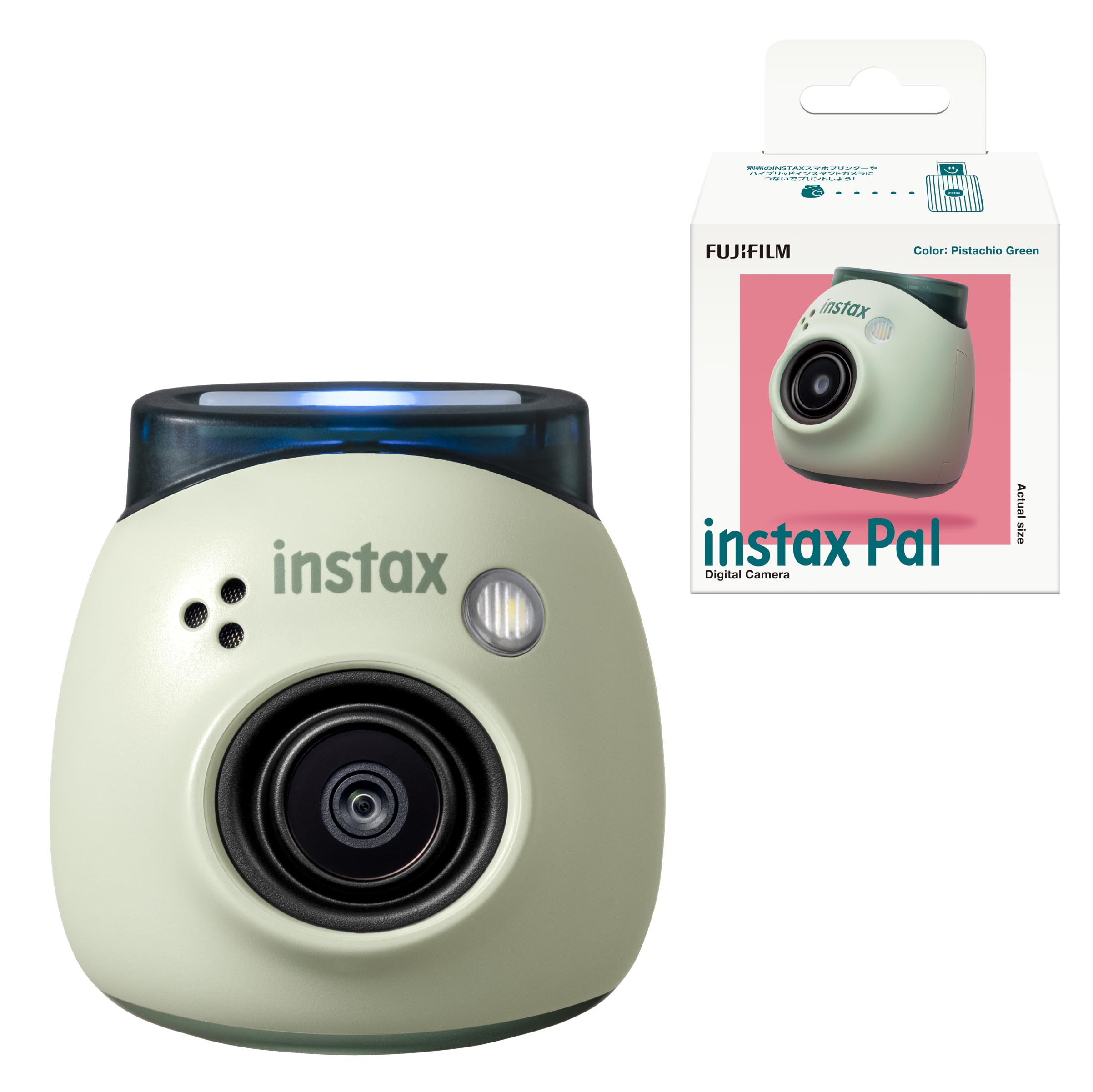 Fujifilm Instax Pal Palm-Sized Camera, Pistachio Green, Wide-Angle Lens, Multi-Format, INS PAL GREEN
Fujifilm Instax Pal Palm-Sized Camera, Pistachio Green, Wide-Angle Lens, Multi-Format, INS PAL GREEN