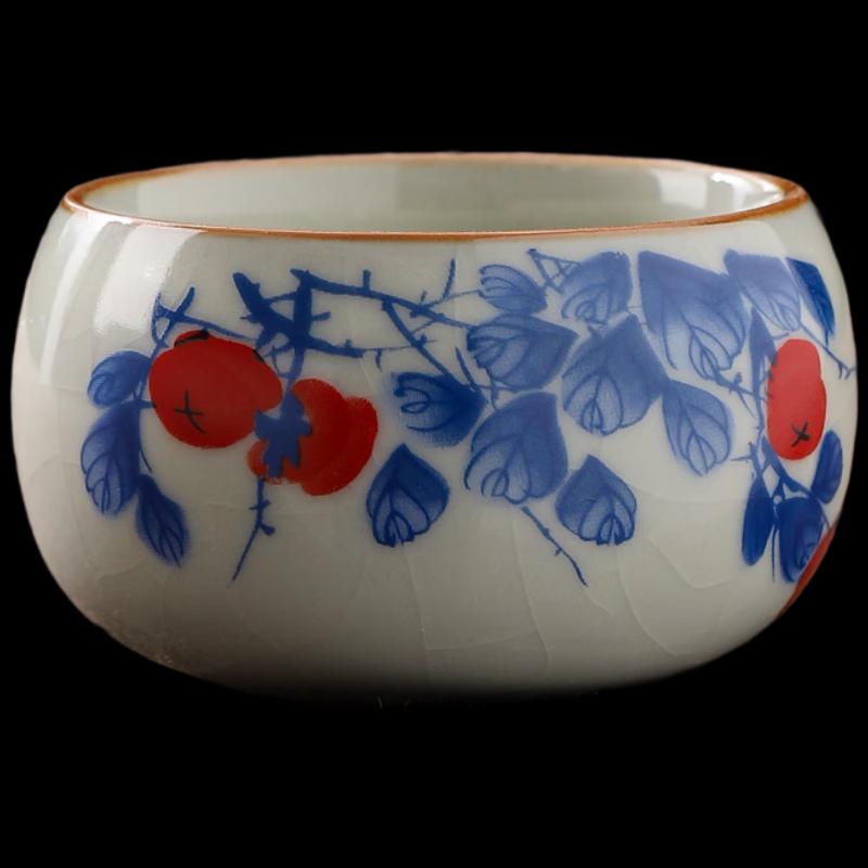 ZISIZ Ru Kiln Ceramic Master Teacup Set with Fortune Motif
ZISIZ Ru Kiln Ceramic Master Teacup Set with Fortune Motif