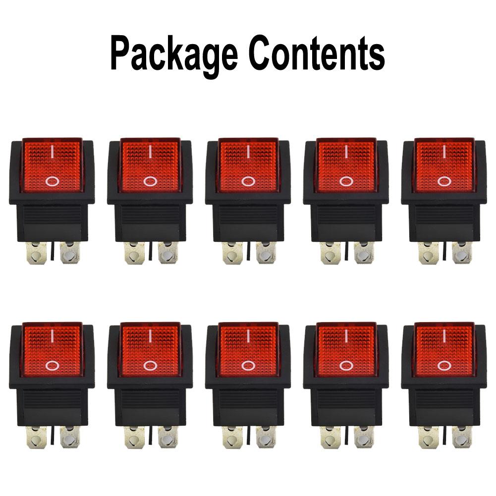 Bulk 10 Red Light 4 Pin DPST ON OFF Rocker Switch KCD4 Rated 15A 250V and 20A 125V AC for Electrical Applications China Mainland
Bulk 10 Red Light 4 Pin DPST ON OFF Rocker Switch KCD4 Rated 15A 250V and 20A 125V AC for Electrical Applications China Mainland