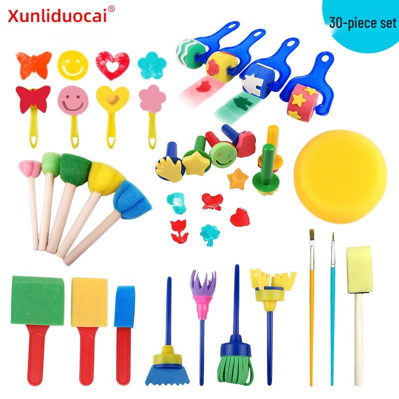 Children s Art Sponge Brush Stamps Set: 30-Piece Early Education Graffiti Supplies
Children s Art Sponge Brush Stamps Set: 30-Piece Early Education Graffiti Supplies