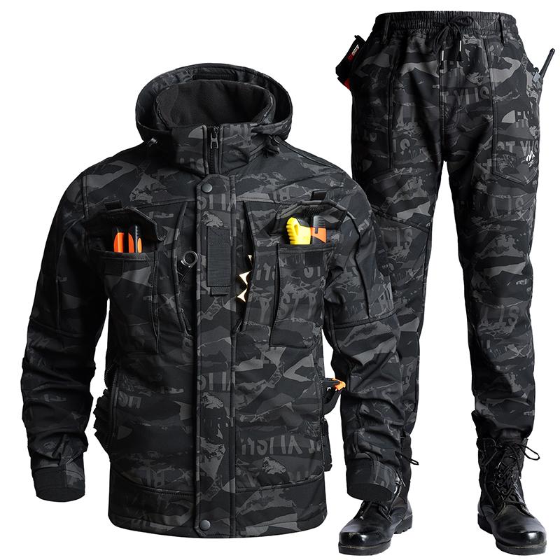 Men s Soft Shell Jacket Pants Set Waterproof Windproof Winter Fleece Lined Work Suit Outdoor Sports S
Men s Soft Shell Jacket Pants Set Waterproof Windproof Winter Fleece Lined Work Suit Outdoor Sports S