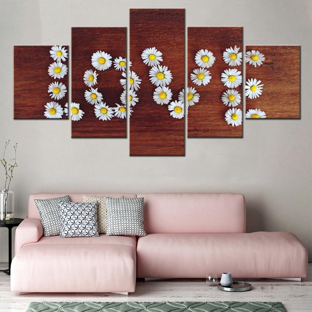 5 Pieces Letter Canvas Poster Painting Flowers Love Word Daisy Flowers Wallpaper Modular Picture Print Artwork For Living Room 20x35 20x45 20x55cm
5 Pieces Letter Canvas Poster Painting Flowers Love Word Daisy Flowers Wallpaper Modular Picture Print Artwork For Living Room 20x35 20x45 20x55cm