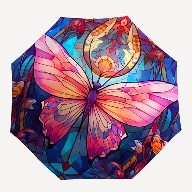 1pc Butterfly StainedGlass Automatic Folding Umbrella - Compact 8-Rib Design, Durable Plastic & Iron, Lightweight for Outdoor Daily Use
1pc Butterfly StainedGlass Automatic Folding Umbrella - Compact 8-Rib Design, Durable Plastic & Iron, Lightweight for Outdoor Daily Use