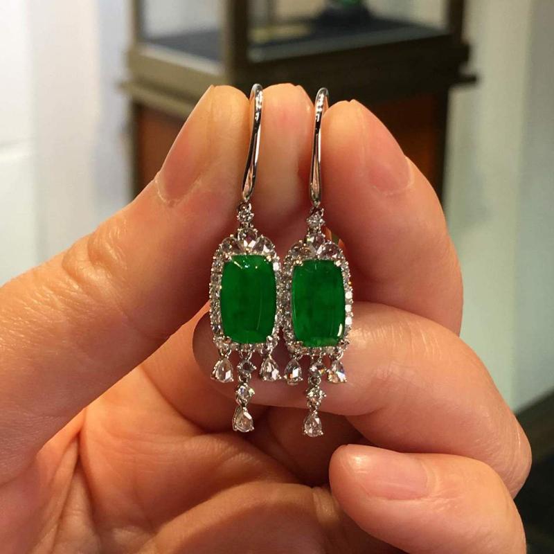 Natural Hotan Jade Exquisite Square green tassels earrings for women Ethnic Style Vintage party earings Banquet Jewelry
Natural Hotan Jade Exquisite Square green tassels earrings for women Ethnic Style Vintage party earings Banquet Jewelry