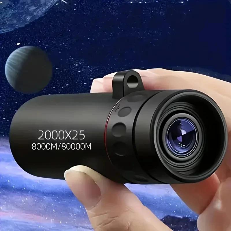 Latest 2000X25 Hd Monocular Telescope: Small Portable, For Outdoor Camping, Hunting & Birdwatching For Kids Good Gift
Latest 2000X25 Hd Monocular Telescope: Small Portable, For Outdoor Camping, Hunting & Birdwatching For Kids Good Gift