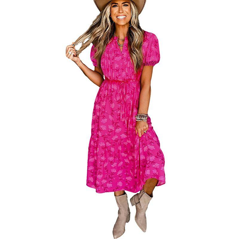 2025 Summer New Flower Print Puff sleeve Dress Women European and American Fashion Waist Hugging Slimming Midi dress Women Rose Red M code fits (55.00 kg-62.50 kg
2025 Summer New Flower Print Puff sleeve Dress Women European and American Fashion Waist Hugging Slimming Midi dress Women Rose Red M code fits (55.00 kg-62.50 kg