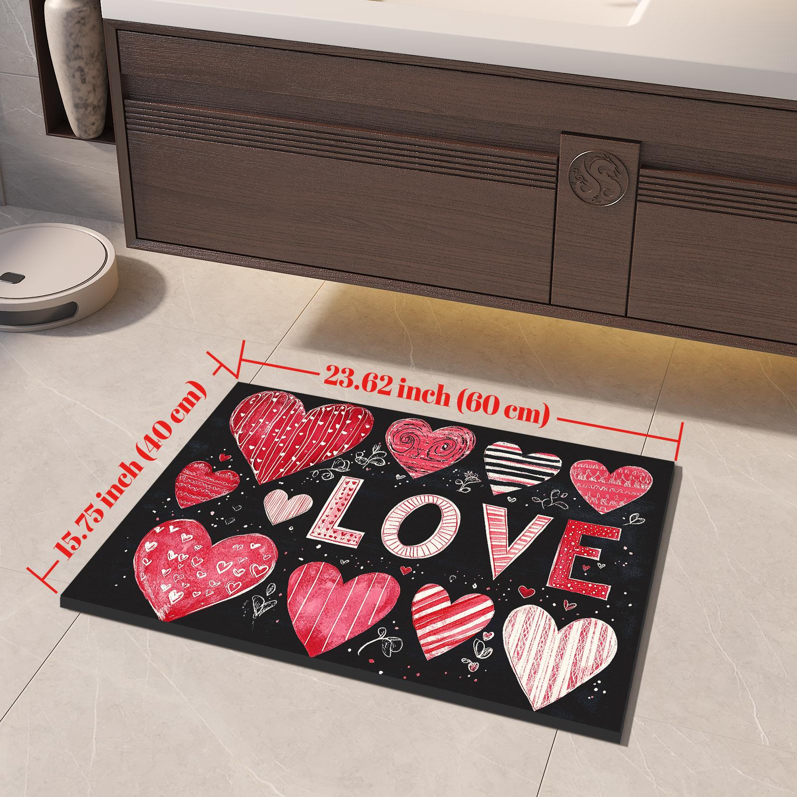 LOVE Luxury Bath Mat Bathroom Absorbent Valentine s Day Foot Mats Non-slip Quick Dry Toilet Rugs Shower Carpet Doormat 40cmx60cm
LOVE Luxury Bath Mat Bathroom Absorbent Valentine s Day Foot Mats Non-slip Quick Dry Toilet Rugs Shower Carpet Doormat 40cmx60cm