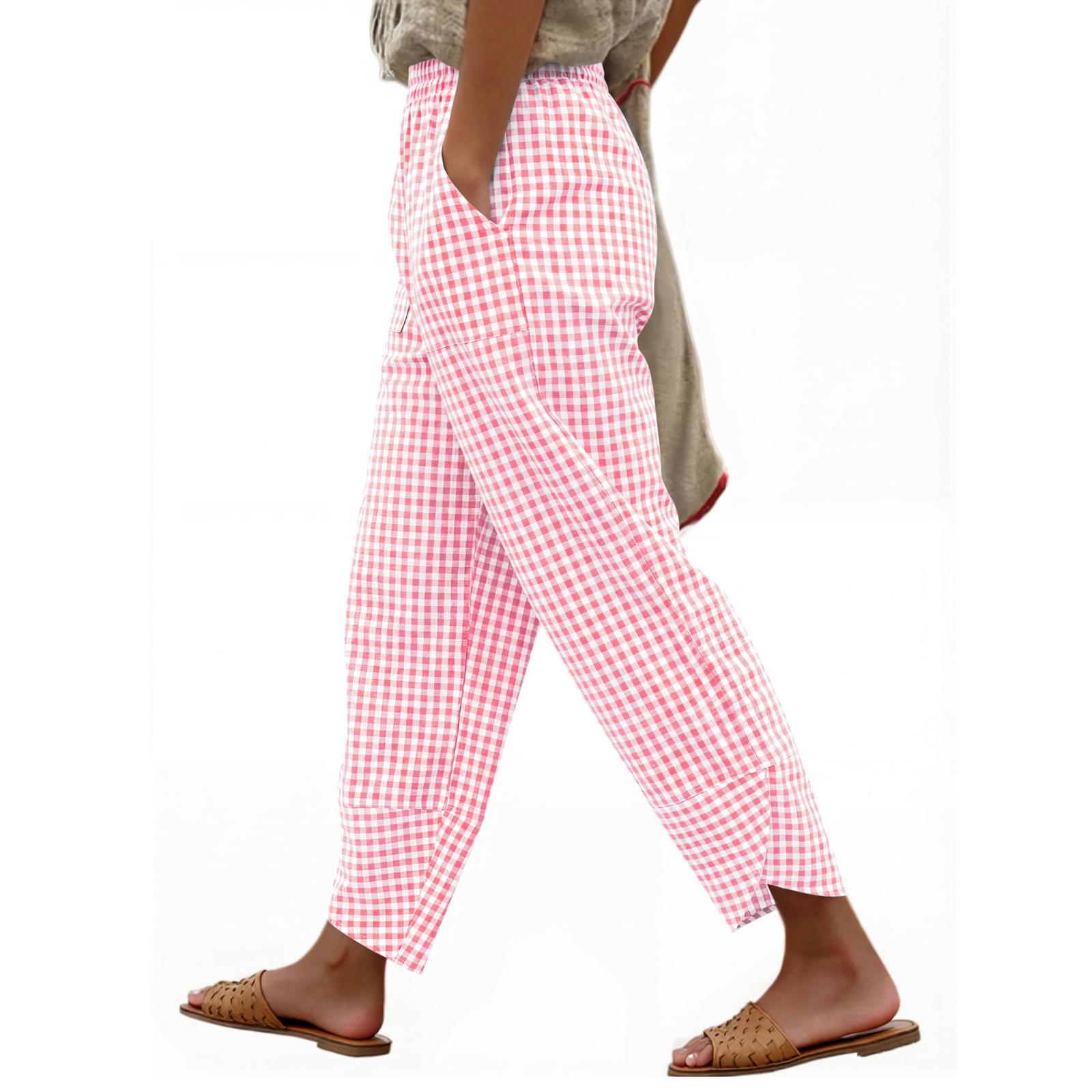 Women’s Loose Fit Print Casual Pants with Elastic Waistband and Side Pockets Lightweight Relaxed Trousers XL рожевий
Women’s Loose Fit Print Casual Pants with Elastic Waistband and Side Pockets Lightweight Relaxed Trousers XL рожевий