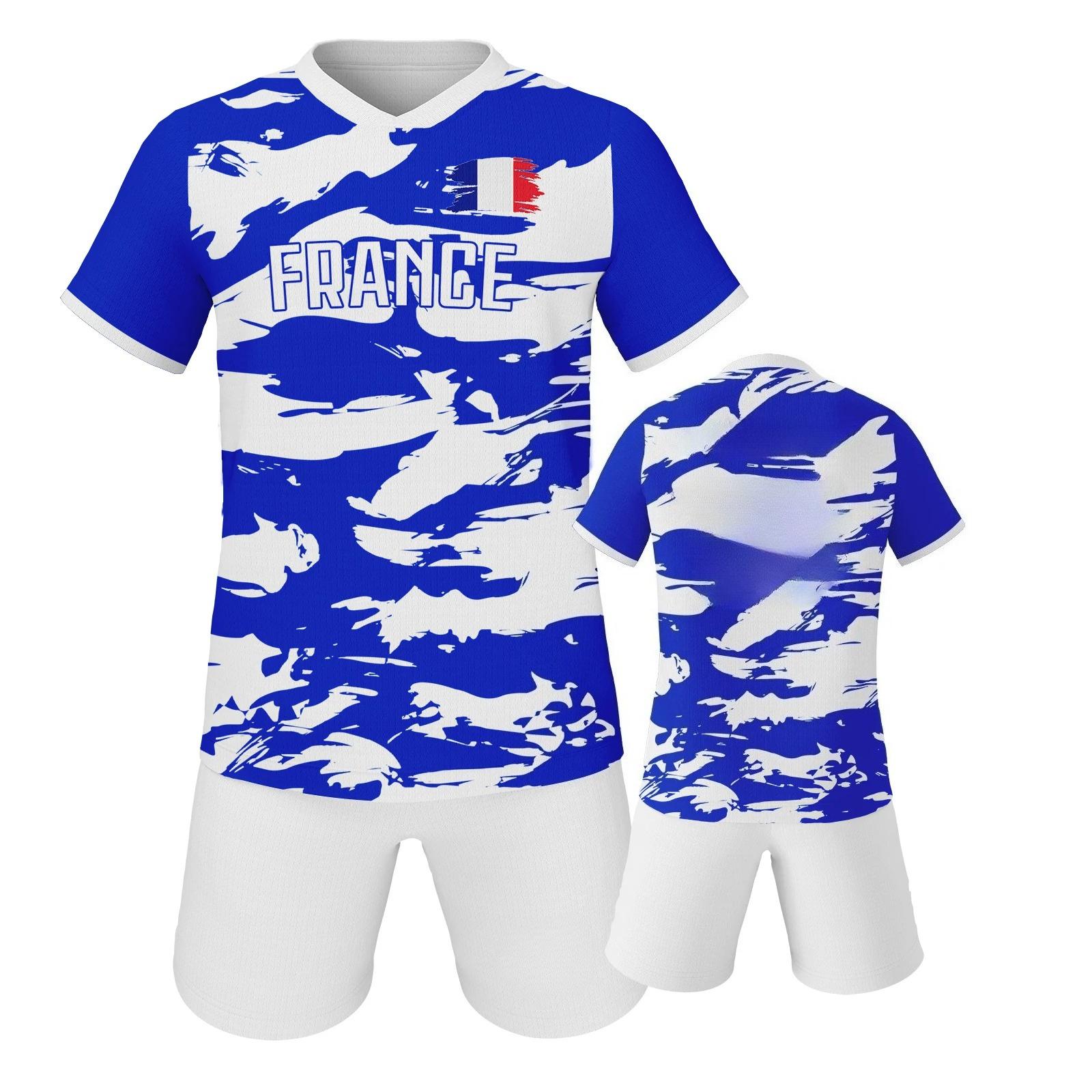 Soccer Jersey Shorts France Football Shirts Team Training Outfit Breathable Soccer Kit XXXL
Soccer Jersey Shorts France Football Shirts Team Training Outfit Breathable Soccer Kit XXXL