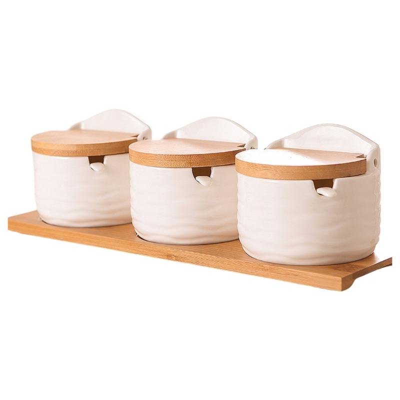 Ceramic Salt Holder with Removable Wooden Lid and Spoon Elegant Spices Jar Contemporary Seasoning Box for Home Use
Ceramic Salt Holder with Removable Wooden Lid and Spoon Elegant Spices Jar Contemporary Seasoning Box for Home Use