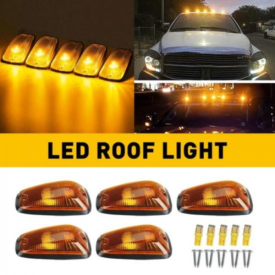 5Pcs Cab Roof Clearance Running Marker Lamps Amber LED For Lights Most Trucks
5Pcs Cab Roof Clearance Running Marker Lamps Amber LED For Lights Most Trucks