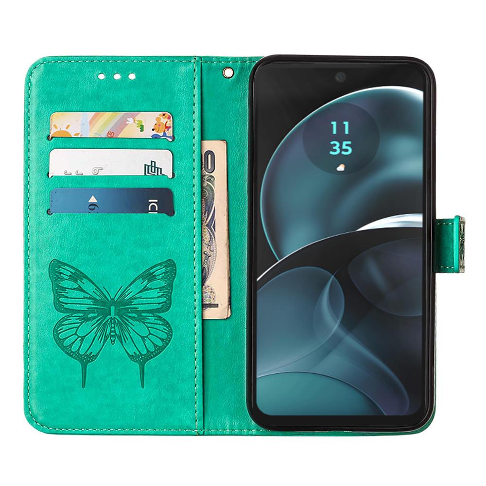 For Motorola Moto G14 4G Wallet Case with Wrist Strap Butterfly Imprint Leather Phone Cover Green
For Motorola Moto G14 4G Wallet Case with Wrist Strap Butterfly Imprint Leather Phone Cover Green