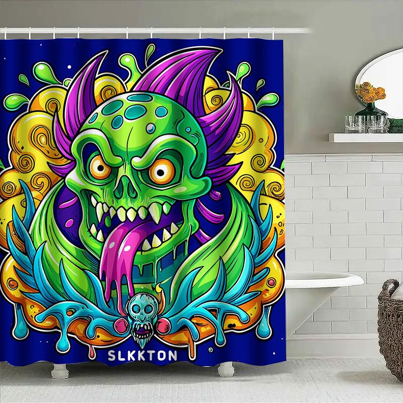 Tuniu Psychedelic Skull Shower Curtain Cool Cartoon Horror Art Decor Funny Bathroom Decor Gift W60H190(CM)-1 Pcs
Tuniu Psychedelic Skull Shower Curtain Cool Cartoon Horror Art Decor Funny Bathroom Decor Gift W60H190(CM)-1 Pcs