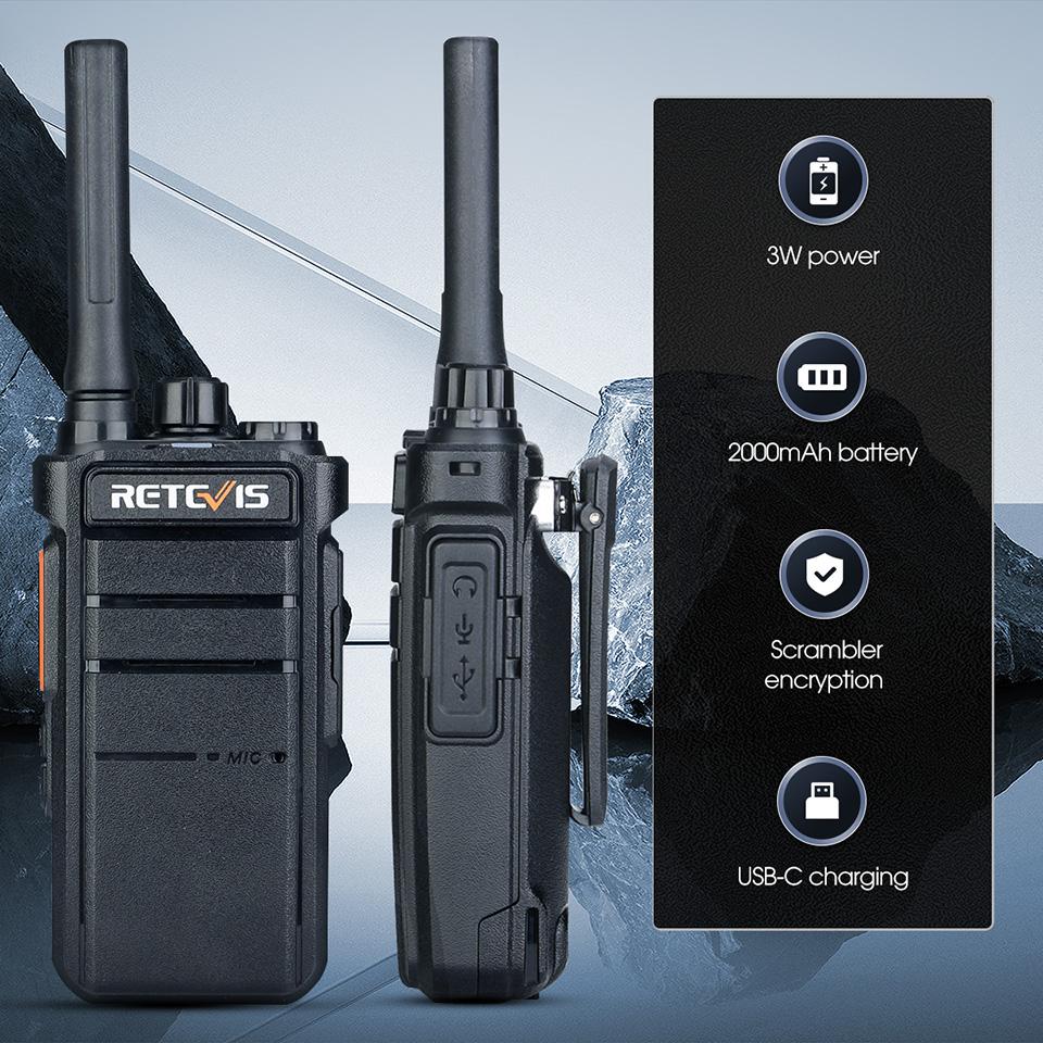 Rb626 Walkie Talkie Мощный 3 Вт Дальний диапазон USB C Зарядка 2000 мАч Батарея Скремблер Шифрование Двустороннее радио для охоты
Rb626 Walkie Talkie Мощный 3 Вт Дальний диапазон USB C Зарядка 2000 мАч Батарея Скремблер Шифрование Двустороннее радио для охоты