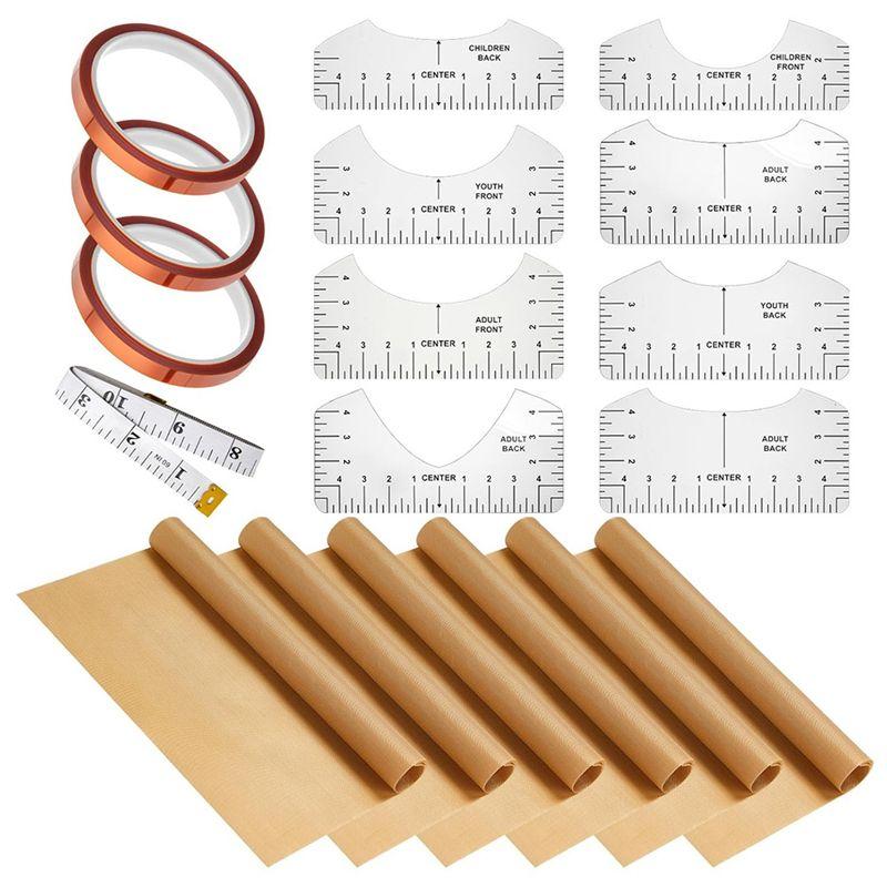 AEE2-18 PCS PTFE-Sheets For Heat Press 12X16 Inch, T Shirt Alignment Ruler And Heat Resistant Tape And Tape Measure Set прозрачный
AEE2-18 PCS PTFE-Sheets For Heat Press 12X16 Inch, T Shirt Alignment Ruler And Heat Resistant Tape And Tape Measure Set прозрачный