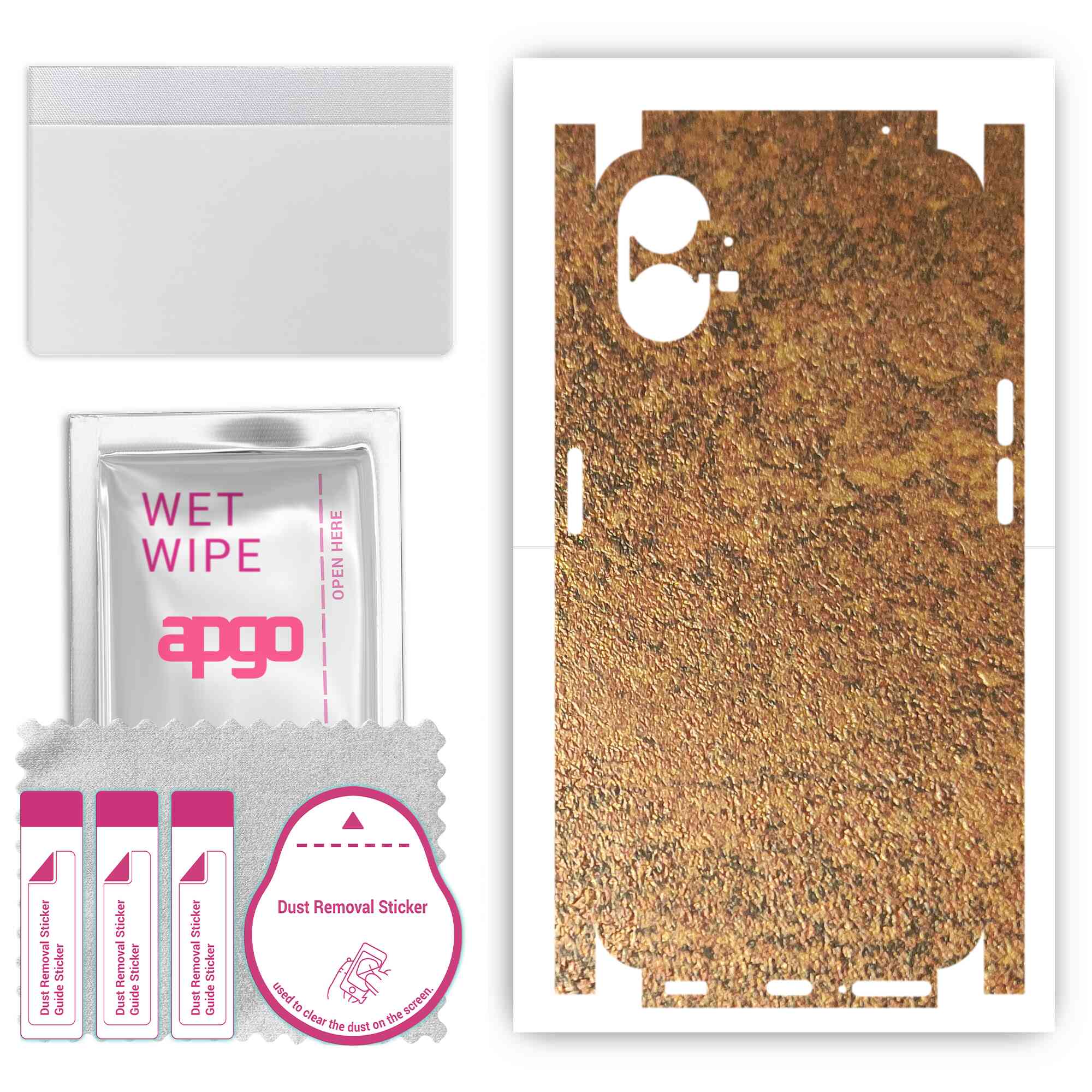 Apgo Protective Skin Sticker for the back+sides compatible with Nothing Phone 1, Full Wrap Film, Foil, Vinyl - Pattern Rusty Copper
Apgo Protective Skin Sticker for the back+sides compatible with Nothing Phone 1, Full Wrap Film, Foil, Vinyl - Pattern Rusty Copper