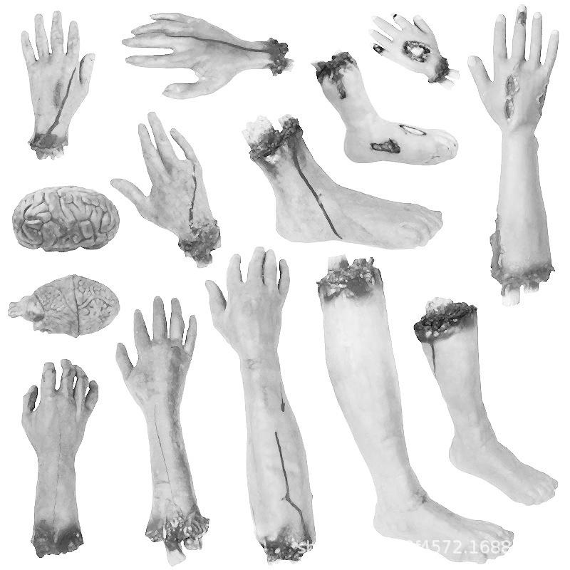 Halloween Props: Bloody Hands, Feet, Brain & Heart for Party Decoration Broken Hand with Four Fingers
Halloween Props: Bloody Hands, Feet, Brain & Heart for Party Decoration Broken Hand with Four Fingers