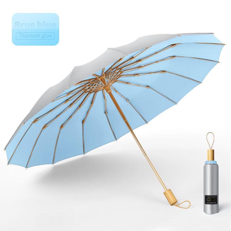 Портативный складной зонт с 16 ребрами, серебряный солнечный зонт для путешествий, супер солнцезащитный крем, защита от ультрафиолета UPF50 +
Портативный складной зонт с 16 ребрами, серебряный солнечный зонт для путешествий, супер солнцезащитный крем, защита от ультрафиолета UPF50 +
