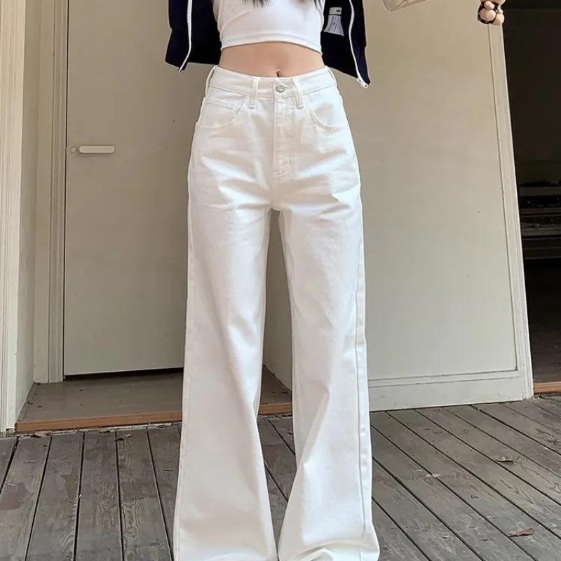 American Straight Wide-leg Pants Spring New Versatile Classic White High-waisted Floor-length Jeans 2XL білий
American Straight Wide-leg Pants Spring New Versatile Classic White High-waisted Floor-length Jeans 2XL білий