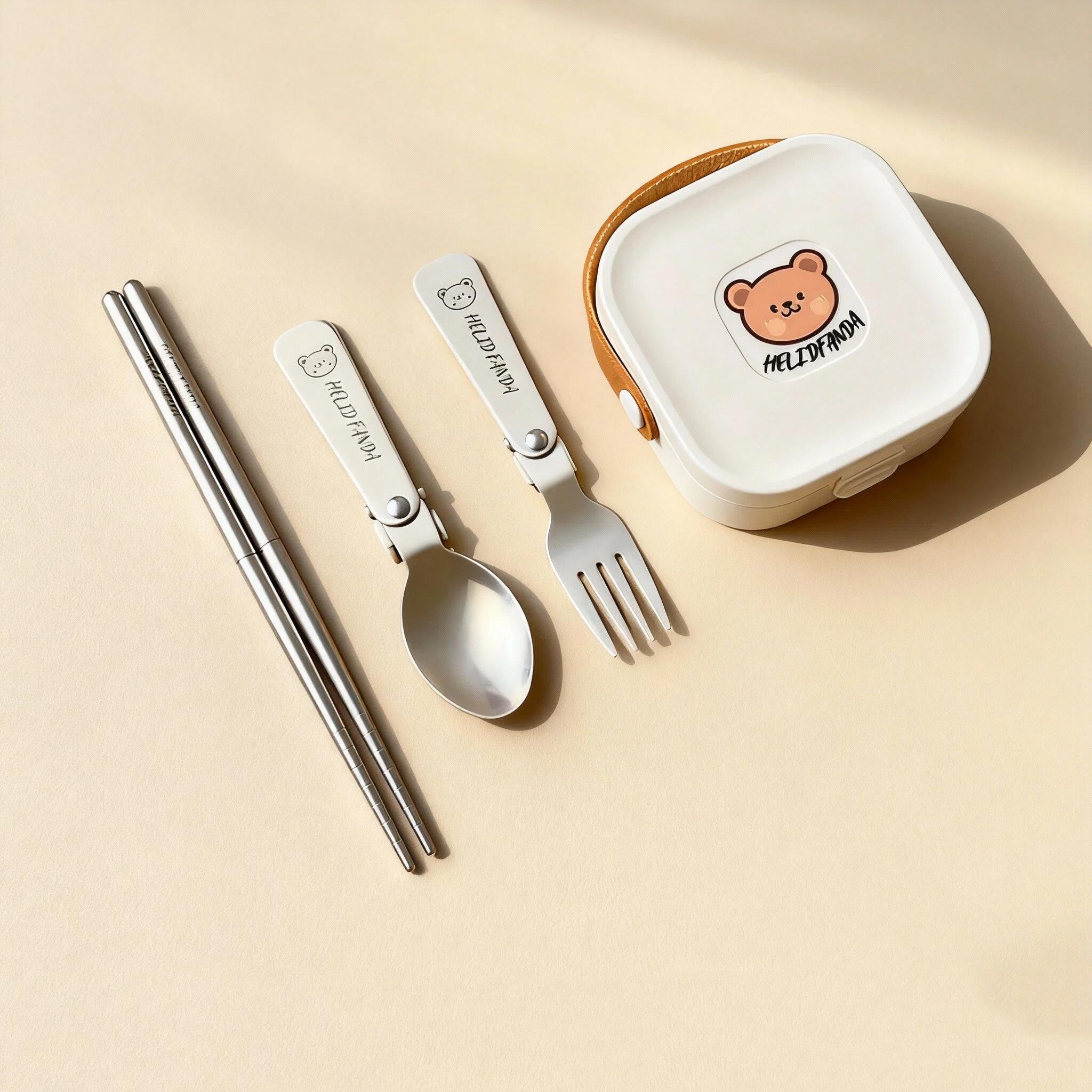 4Pcs/Set Folding Dinnerware Set Camping Picnic Cartoon Portable 304 Stainless Steel Foldable Cutlery With Case For Kids Students білий
4Pcs/Set Folding Dinnerware Set Camping Picnic Cartoon Portable 304 Stainless Steel Foldable Cutlery With Case For Kids Students білий