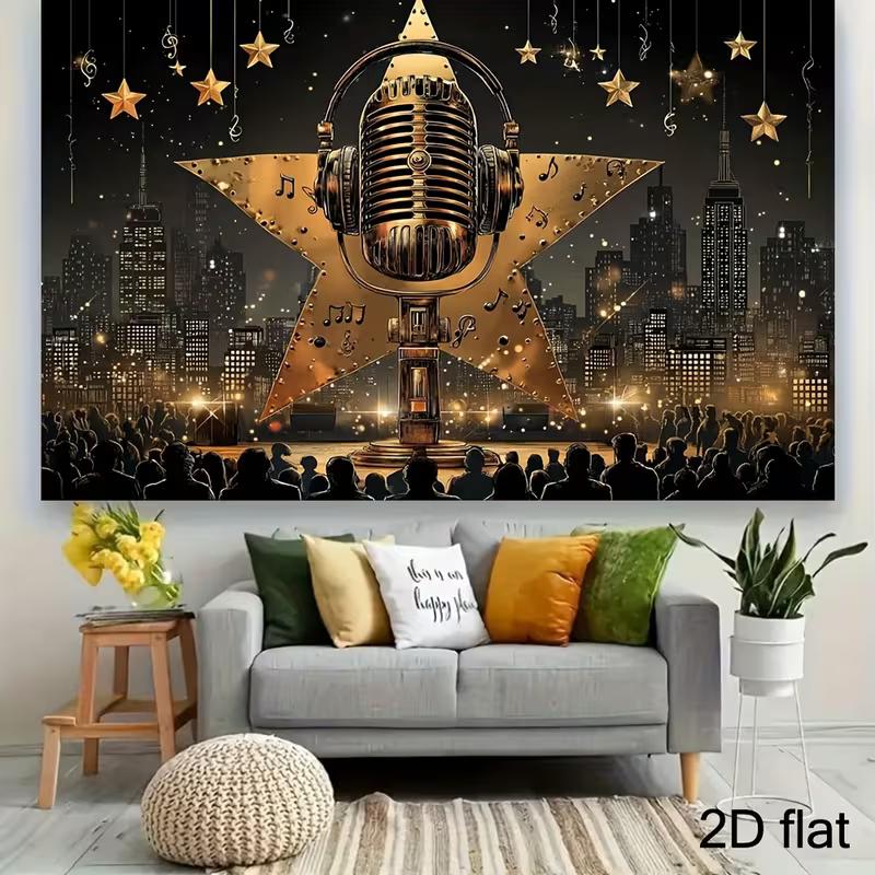 Vintage Stage Microphone Backdrop Golden Star Night City Live Party Background 47.2x31.5inch/120*80cm
Vintage Stage Microphone Backdrop Golden Star Night City Live Party Background 47.2x31.5inch/120*80cm