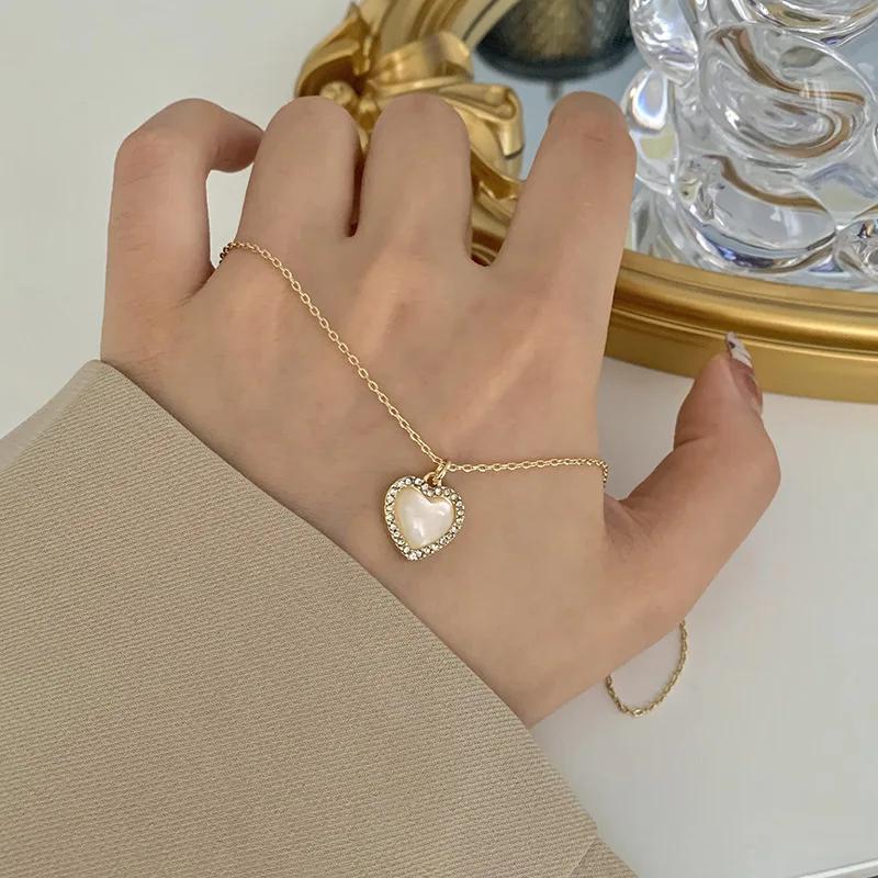Classic Simple Gold Color Heart Shaped Opal Pendant Womens Necklaces Korean Fashion Zircon Choker Chains Jewelry Accessories золотой
Classic Simple Gold Color Heart Shaped Opal Pendant Womens Necklaces Korean Fashion Zircon Choker Chains Jewelry Accessories золотой