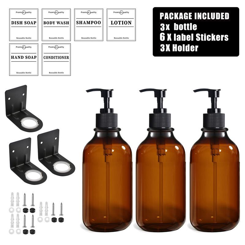 Пластиковый дозатор для мыла для душа из ПЭТ, настенный дозатор для шампуня, кондиционера, геля для душа, многоразовый флакон с дозатором и этикетками 500 мл Type 7
Пластиковый дозатор для мыла для душа из ПЭТ, настенный дозатор для шампуня, кондиционера, геля для душа, многоразовый флакон с дозатором и этикетками 500 мл Type 7