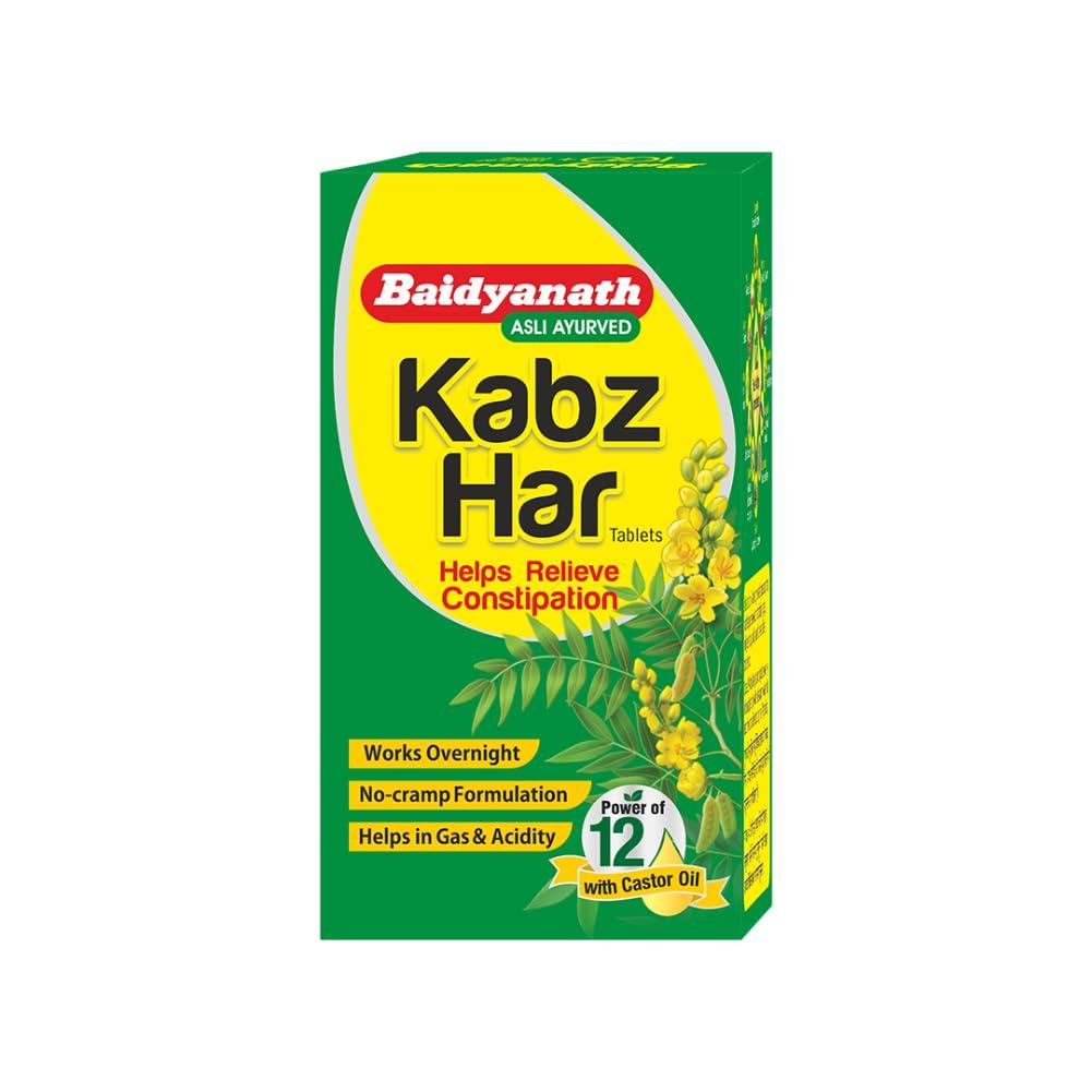 Baidyanath Kabz Har Ayurvedic Tablets 60 Tabs for Digestive Health Relieves Constipation, Gas, Indigestion, Acidity
Baidyanath Kabz Har Ayurvedic Tablets 60 Tabs for Digestive Health Relieves Constipation, Gas, Indigestion, Acidity