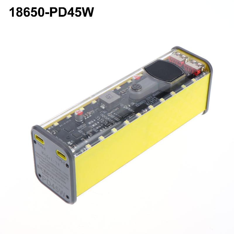 Корпус для DIY Power Bank с супербыстрой зарядкой Pd45W, без пайки, для 8 аккумуляторов 18650, двойной выход USB Type-C A2
Корпус для DIY Power Bank с супербыстрой зарядкой Pd45W, без пайки, для 8 аккумуляторов 18650, двойной выход USB Type-C A2