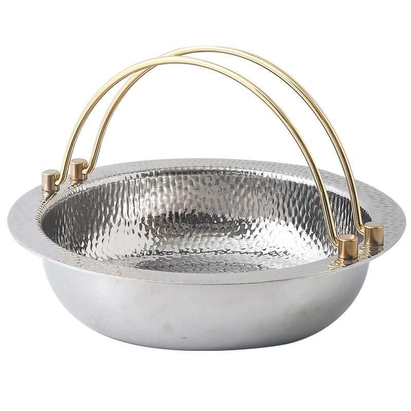 Commercial pots and pans Hammered Shouxi Shaoguo Mandarin Duck Hanging Pot 304 stainless steel circular Japanese sushi pot
Commercial pots and pans Hammered Shouxi Shaoguo Mandarin Duck Hanging Pot 304 stainless steel circular Japanese sushi pot