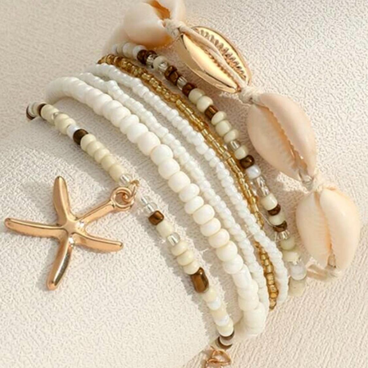 Bohemian Beach Multilayer Metal Starfish Pendant Bracelets For Women Men Trendy Sea Star Rice Beaded Bangles Vacation Jewelry
Bohemian Beach Multilayer Metal Starfish Pendant Bracelets For Women Men Trendy Sea Star Rice Beaded Bangles Vacation Jewelry