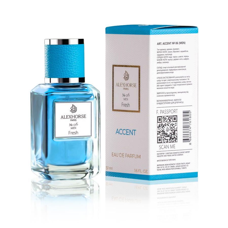 Eau de Parfum for Men Alex Horse Fresh ACCENT 50 ml AA-006
Eau de Parfum for Men Alex Horse Fresh ACCENT 50 ml AA-006