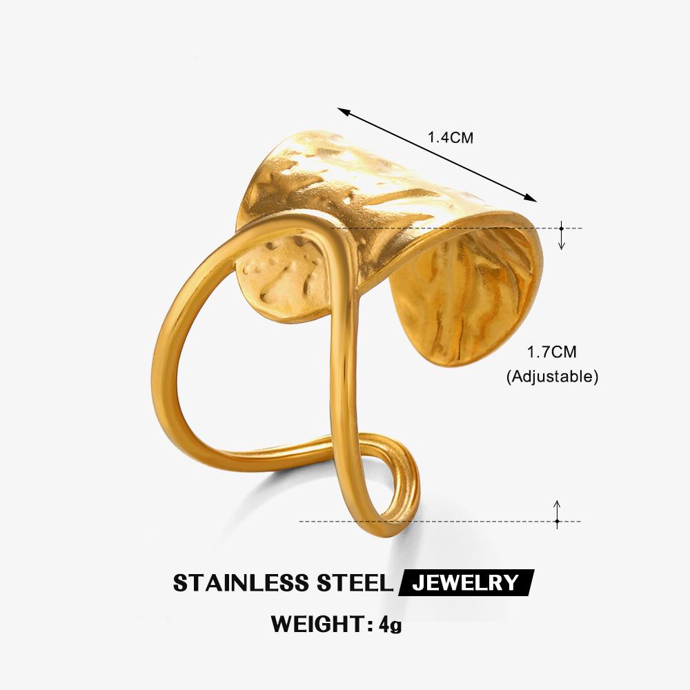 Retro Irregular Geometric Open Ring Stainless Steel Gold Color Hip Hop Finger Rings Minimalist Zircon Gift Wholesale Open
Retro Irregular Geometric Open Ring Stainless Steel Gold Color Hip Hop Finger Rings Minimalist Zircon Gift Wholesale Open