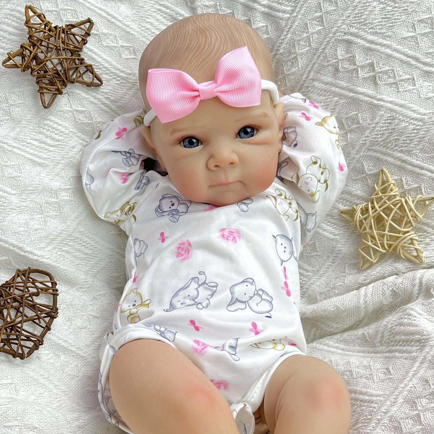 BZDOLL 18 inch Real Look Reborn Baby Doll Toy with Cloth Body Lifelike 45 CM 3D Skin Doll With Cloth And Bottle Fashion Birthday Gift For Girl cloth body doll
BZDOLL 18 inch Real Look Reborn Baby Doll Toy with Cloth Body Lifelike 45 CM 3D Skin Doll With Cloth And Bottle Fashion Birthday Gift For Girl cloth body doll