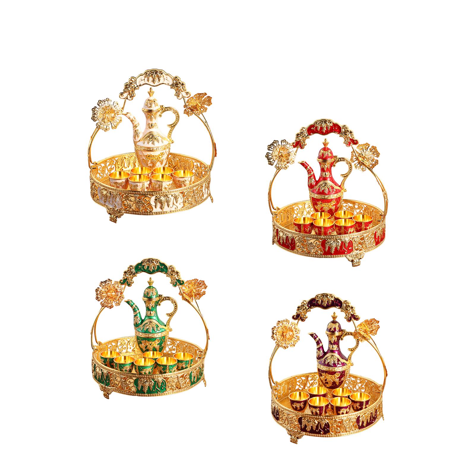 European Wine Set with Cups Tray Home Decorations Art Crafts Drinkware Serving Wine Pot Coffee Pot Set Drinking Cups Set красный
European Wine Set with Cups Tray Home Decorations Art Crafts Drinkware Serving Wine Pot Coffee Pot Set Drinking Cups Set красный