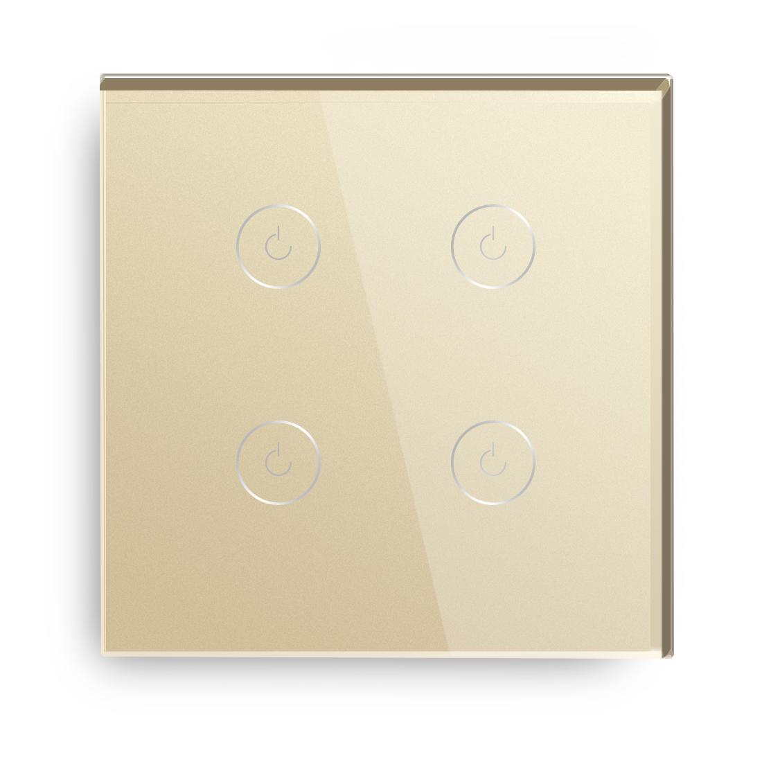 BSEED 4 Gang Wifi Light Switch EU Standard Smart Switch Wireless Wifi Switch White Black Golden Colors Work With Tuya EU standard
BSEED 4 Gang Wifi Light Switch EU Standard Smart Switch Wireless Wifi Switch White Black Golden Colors Work With Tuya EU standard