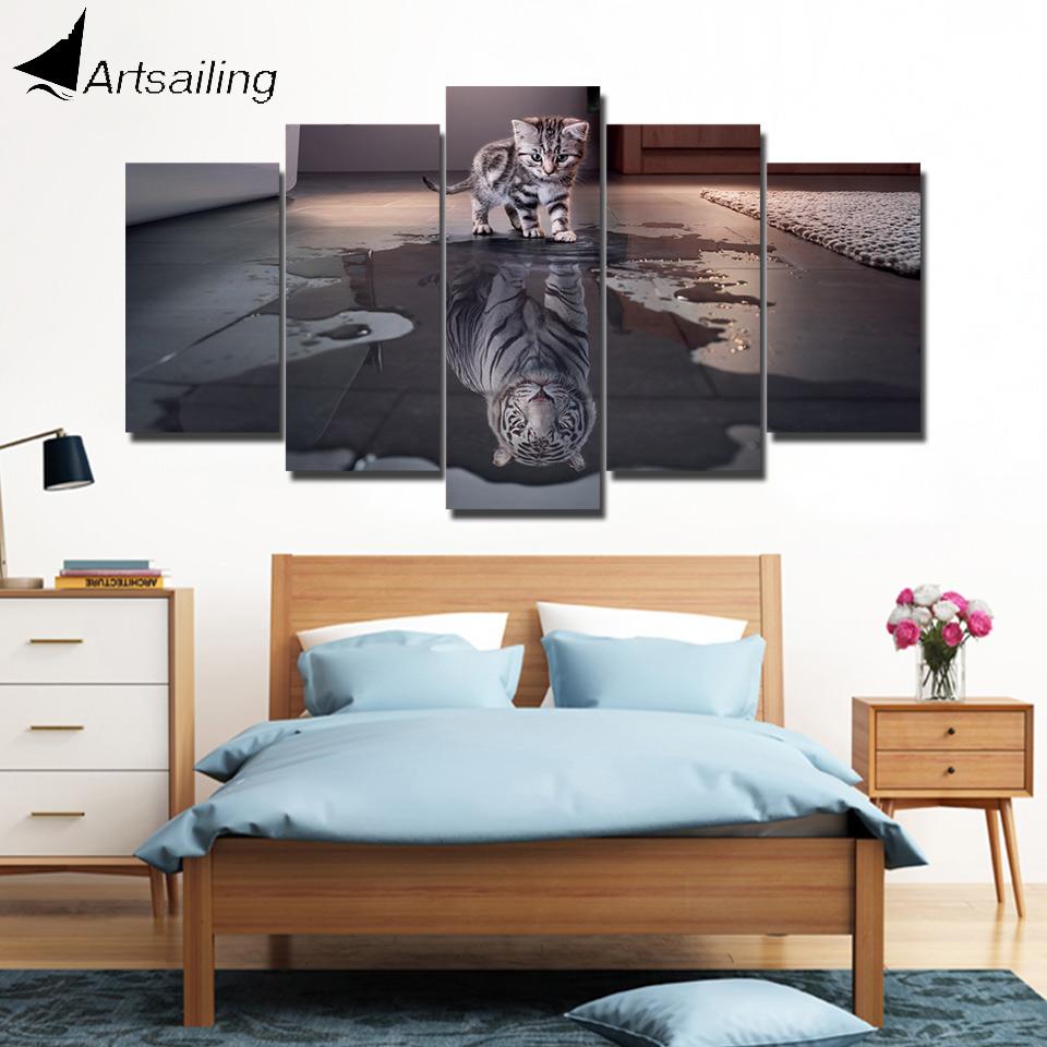 ArtSailing HD печать 5 частей холст искусство абстрактный котенок и тигр Отражение Рисование настенных картин для гостиной DropShipping
ArtSailing HD печать 5 частей холст искусство абстрактный котенок и тигр Отражение Рисование настенных картин для гостиной DropShipping