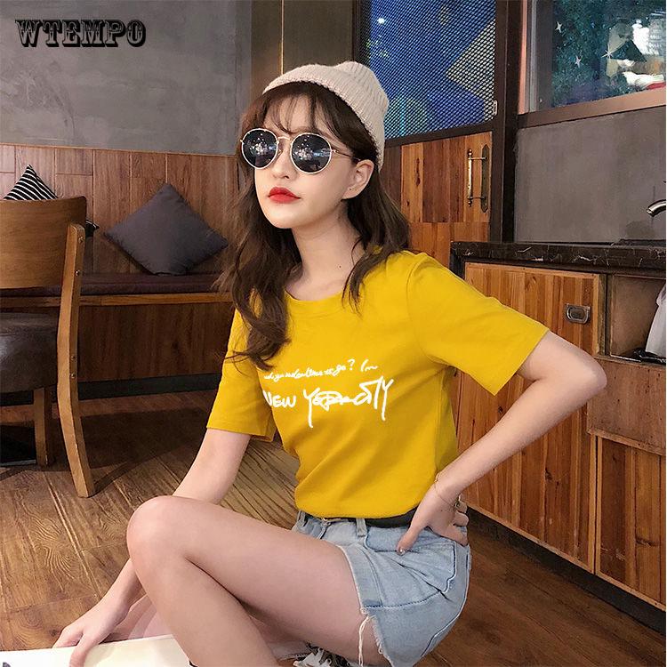 WTEMPO Women T-shirts Casual letter Printed Tops Tee Summer Female T shirt Short Sleeve T shirt
WTEMPO Women T-shirts Casual letter Printed Tops Tee Summer Female T shirt Short Sleeve T shirt