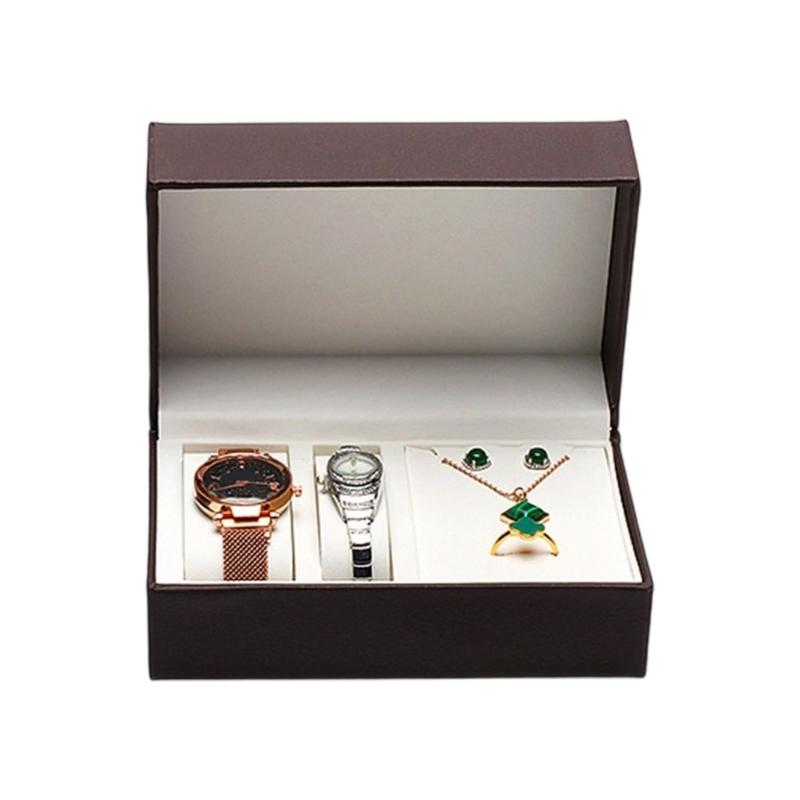 Elegant White Jewelry Organizers Box Premium PU Material Flip Closure Design For Watch Necklace Storage глибокий кавового кольору
Elegant White Jewelry Organizers Box Premium PU Material Flip Closure Design For Watch Necklace Storage глибокий кавового кольору
