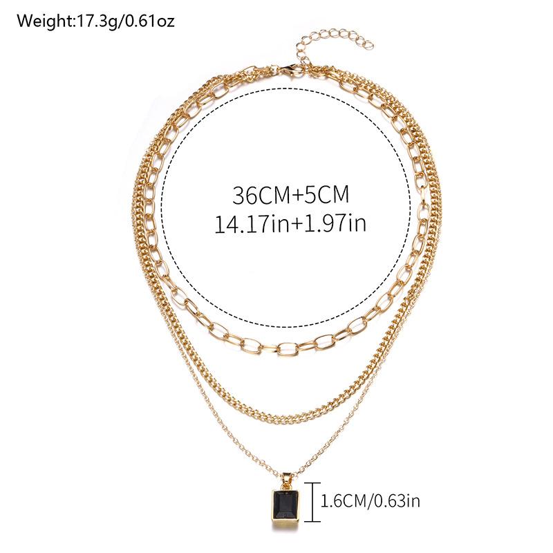 Многослойное ожерелье из сплава, модная женская толстая цепь, квадратная подвеска, преувеличенное изделие, ювелирное украшение
Многослойное ожерелье из сплава, модная женская толстая цепь, квадратная подвеска, преувеличенное изделие, ювелирное украшение