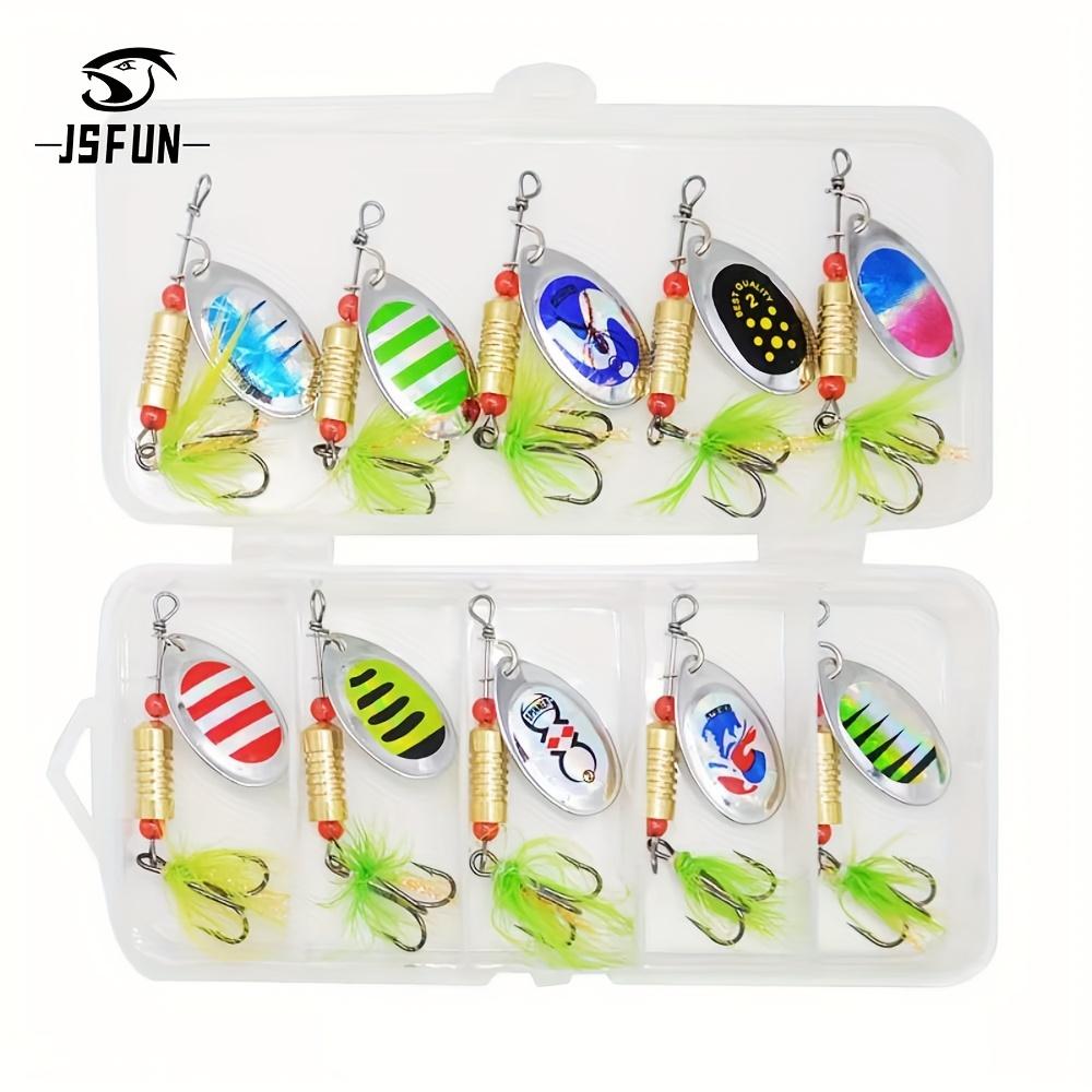 New 10PCS/Box Metal Spoon Spinner Fishing Lure Set Spoonbait Crankbaits Fishing Wobblers for Pike Crochet Kit Artificial Bait
New 10PCS/Box Metal Spoon Spinner Fishing Lure Set Spoonbait Crankbaits Fishing Wobblers for Pike Crochet Kit Artificial Bait